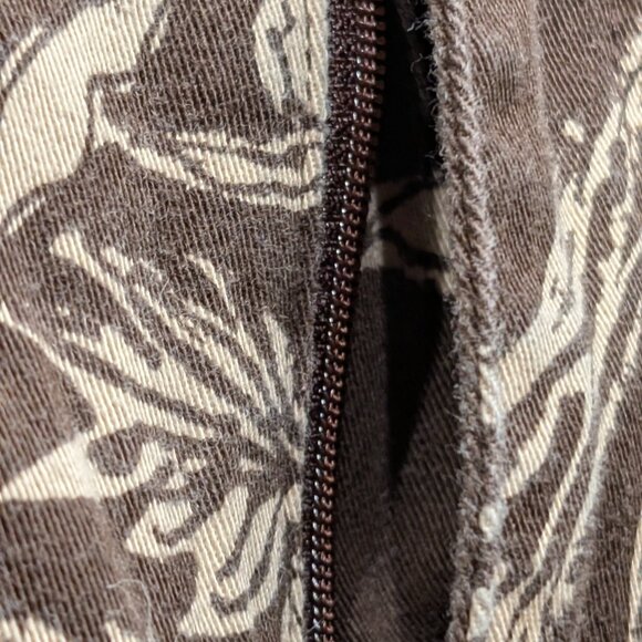 Lauren Ralph Lauren Brown/Tan Floral Print Pants Size 6P - Picture 8 of 13